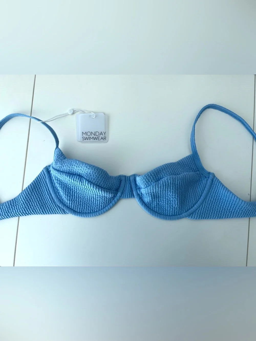 Monday Swimwear Blue Ribbed Bikini set - Picture 4 of 12
